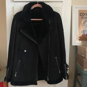 Anine Bing shearling leather coat